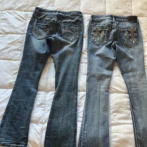 (2) pair women’s size 9/10 TrueLuck jeans